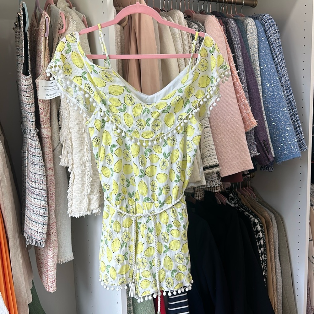 Lemon print romper